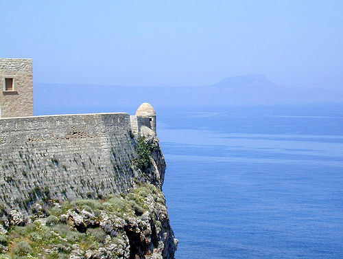 Ruined Venetian fortezza Rethymnon town