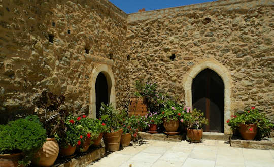 Toplou Monastery Courtyard (image by Mark Latter)