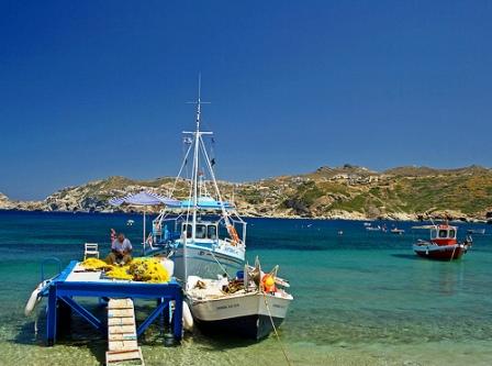 Agia Pelagia, fishing boat, Crete (image by Michael Goth)