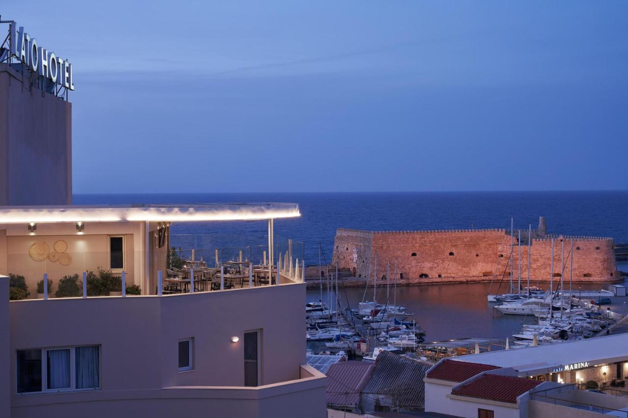 The Lato Hotel in downtown Heraklion is centrally located and looks over the old port and Venetian Fortress