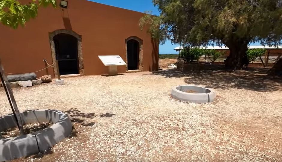 Shade at the entrance to the archaeological site