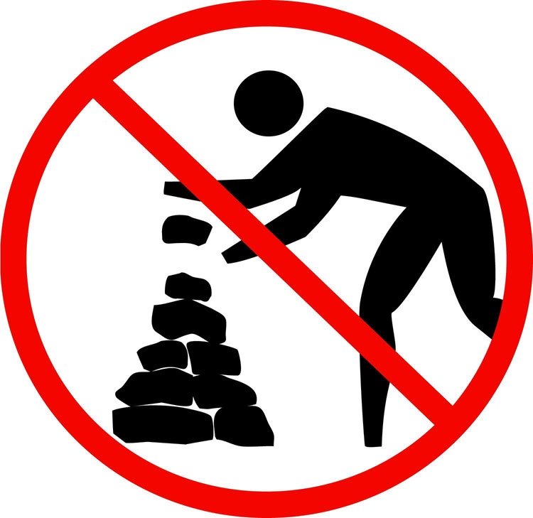 No Rock Stacking Icon