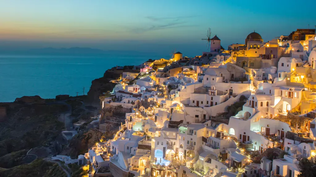 Oia at dusk