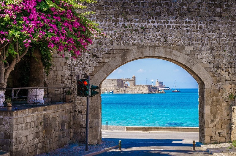 Rhodes Old Town Greece - View from Town Gate