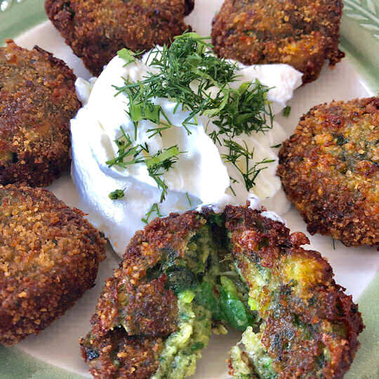 Fried zucchini balls